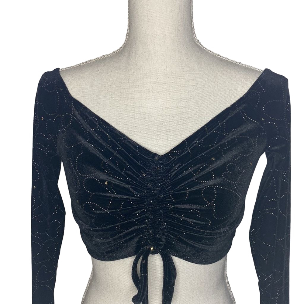 BLACK & GOLD CROP TOP ✨✨✨ - Picture 2 of 7